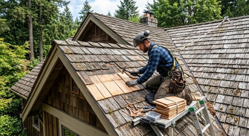Cedar Shake Roof Repair in Wynnewood, PA