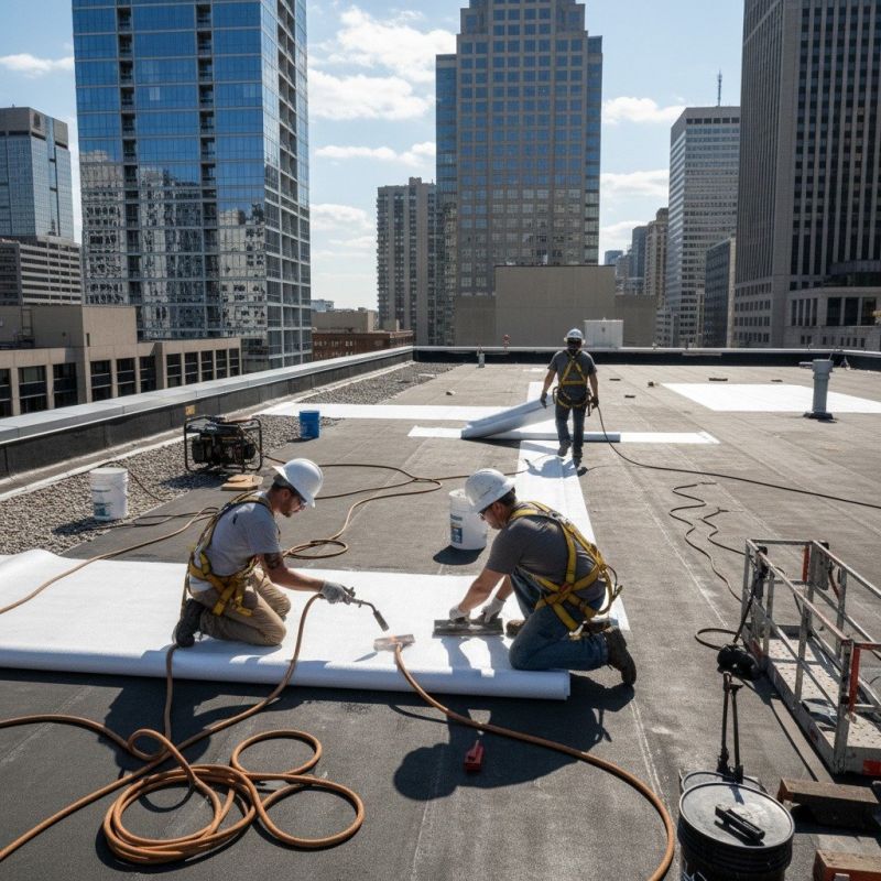 Single Ply Roof Repair in Marcus Hook, PA