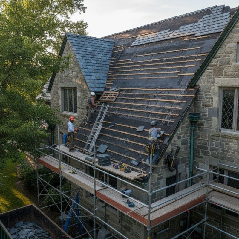Slate Roof Replacement in Glen Mills, PA